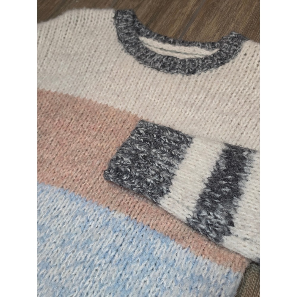 American Eagle Colorblock Wool Blend Chunky Knit Sweater Jegging Fit XS